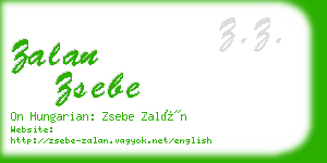 zalan zsebe business card